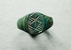 Ring - Romeins - Bodemvondst - J, Ophalen of Verzenden, Brons, Ring