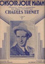 Bl718 bladmuziek --- bonsoir jolie madame -- charles trenet, Ophalen of Verzenden, Gebruikt, Artiest of Componist, Populair