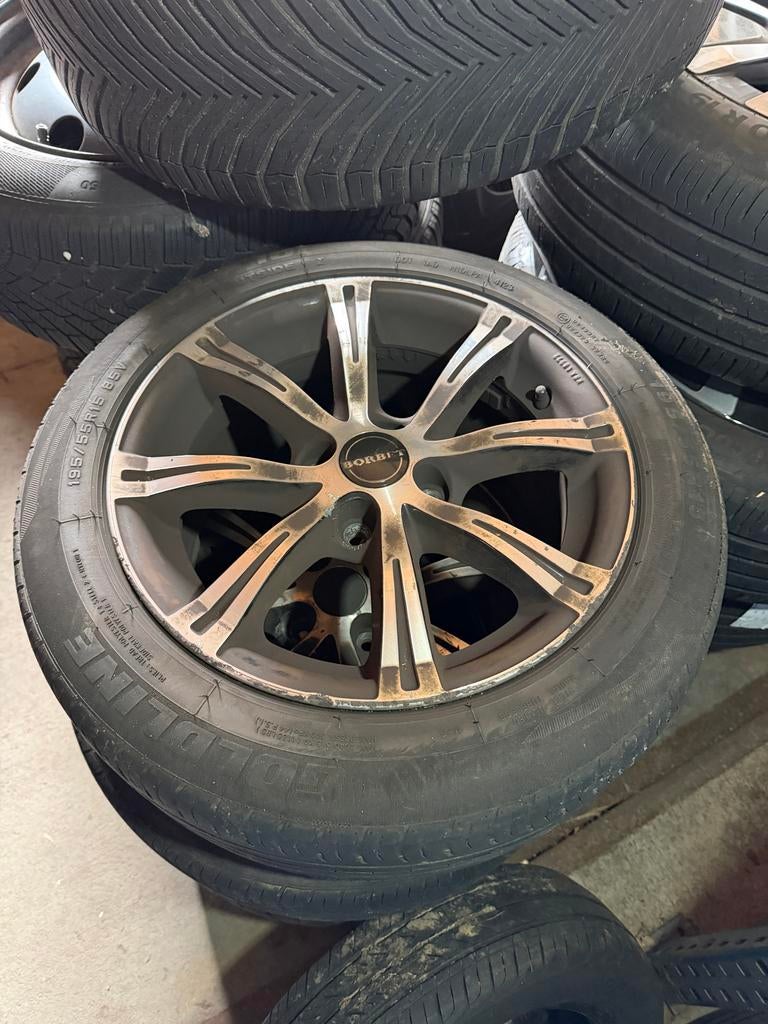 Borbet 15 inch velgen voor Renault Clio 4, Auto-onderdelen, Banden en Velgen, Ophalen, Gebruikt, Banden en Velgen, 17 inch