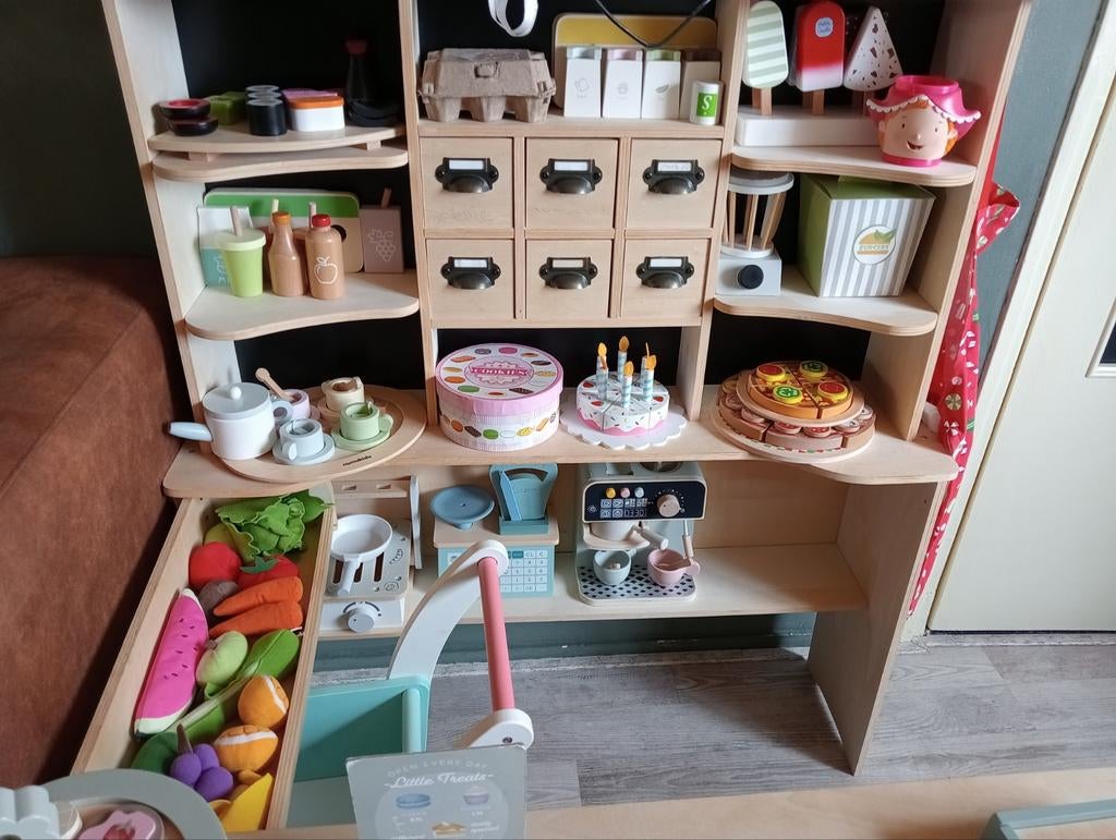 Speelkeuken winkel Montessori Waldorf, Ophalen, Gebruikt, Hout, Speelkeuken