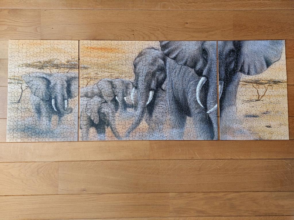 Puzzel Olifanten, Ophalen of Verzenden, 500 t/m 1500 stukjes, Gebruikt, Legpuzzel