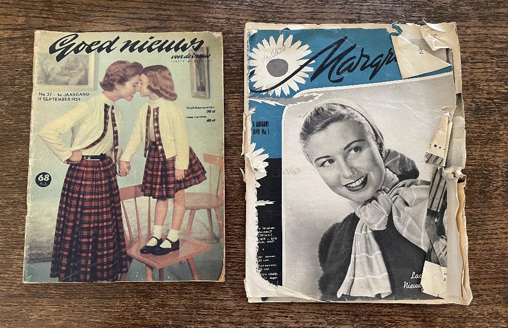 Oude tijdschriften/damesbladen o.a. van 1947, Ophalen of Verzenden, Gelezen, Damesbladen