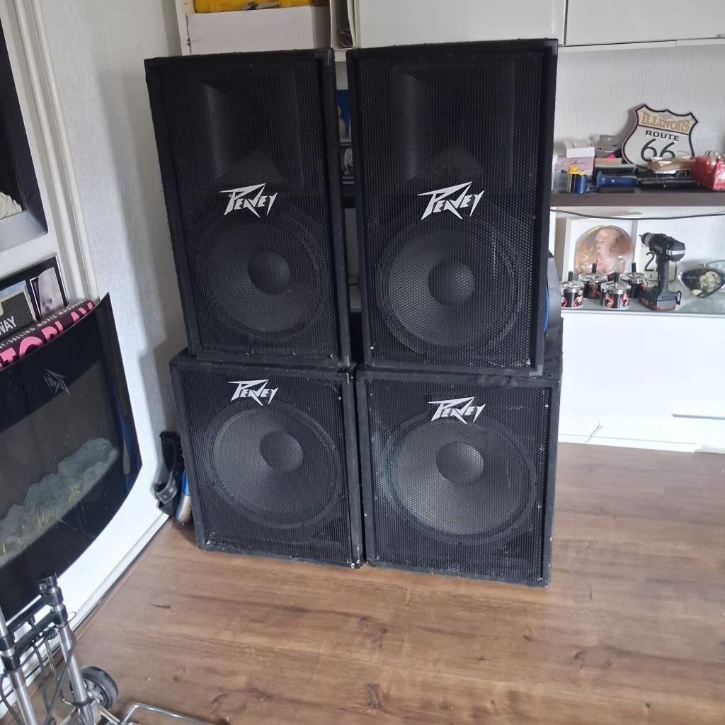 OCCASION 800 WATT PEAVEY SPEAKER SET V.WEGGEEFPRIJS!, Audio, Tv en Foto, Luidsprekers, Gebruikt, Overige typen, 120 watt of meer
