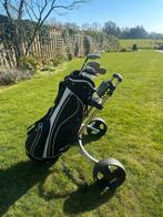 Golfset met 7 clubs, tas en kar, Ophalen, Gebruikt, Set, Overige merken
