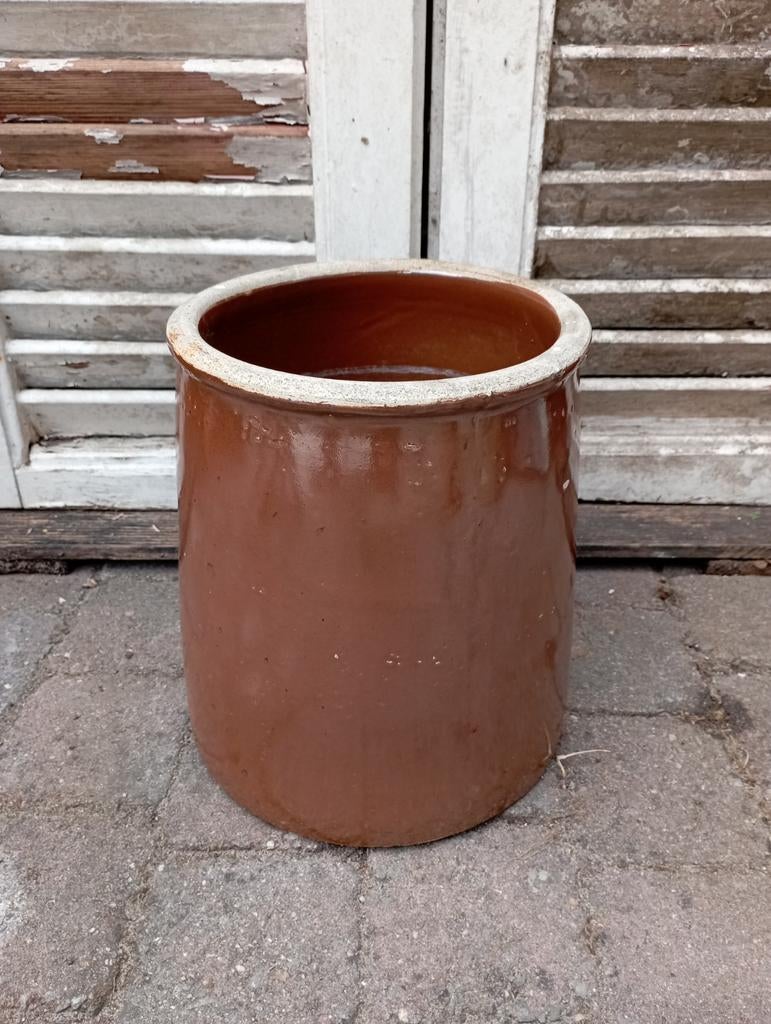 Oude grote brocante inmaakpot (zuurkool), Antiek en Kunst, Ophalen of Verzenden