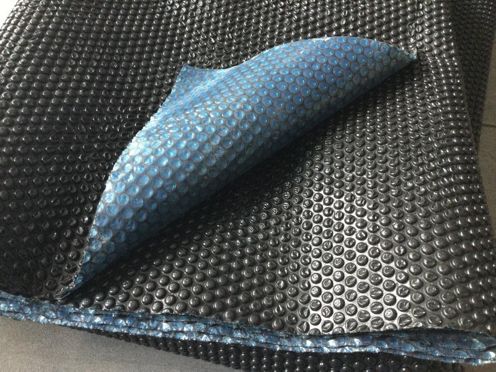 Afdekzeil zwembad blauw/zwart noppenfolie, Tuin en Terras, Zwembad-toebehoren, Ophalen of Verzenden, Gebruikt, Afdekzeil