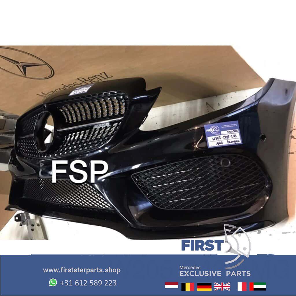 W205 C205 C43 AMG VOORBUMPER Mercedes C Klasse 2014-2018 ZWA, Gebruikt, -, Voor, Ophalen of Verzenden