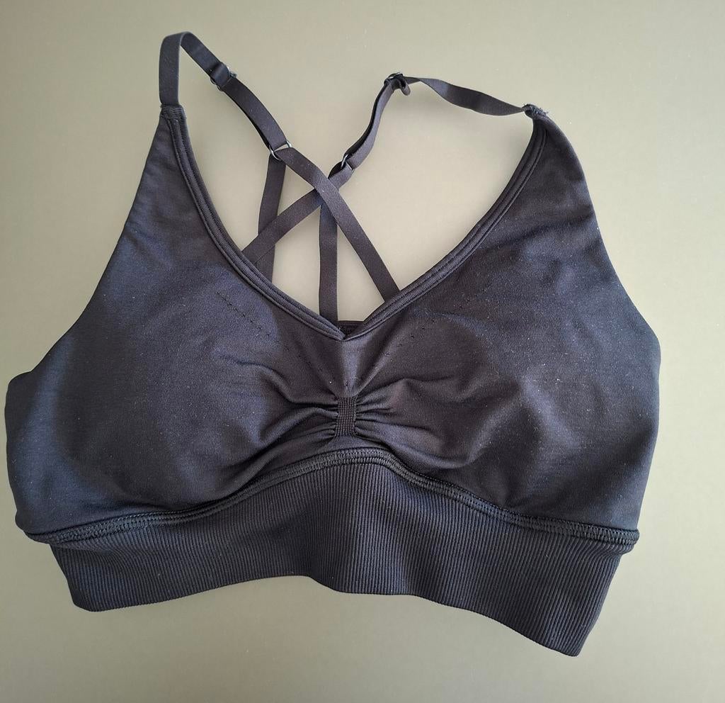 Gymshark Sportbeha Zwart Maat S, Zwart, Ophalen of Verzenden, Fitness of Aerobics, Maat 36 (S)