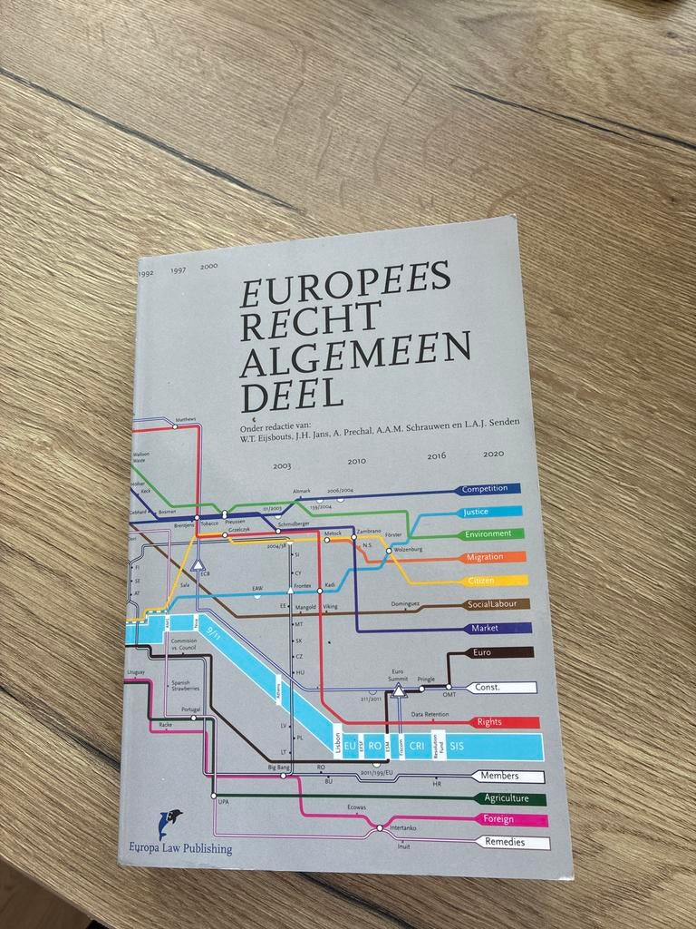 Europees Recht - Algemeen Deel, Boeken, Studieboeken en Cursussen, Ophalen of Verzenden, Gamma, Zo goed als nieuw, WO