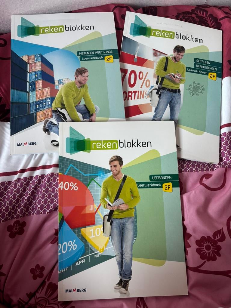 Rekenblokken Malmberg 2f 3 boeken, Boeken, Ophalen of Verzenden, Zo goed als nieuw, Overige niveaus, Overige vakken