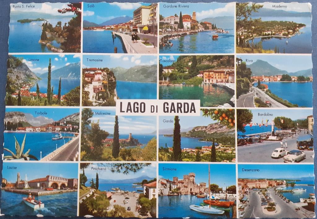 Ansichtkaart Italie Gardameer, Ophalen of Verzenden, 1960 tot 1980, Gelopen, Italië