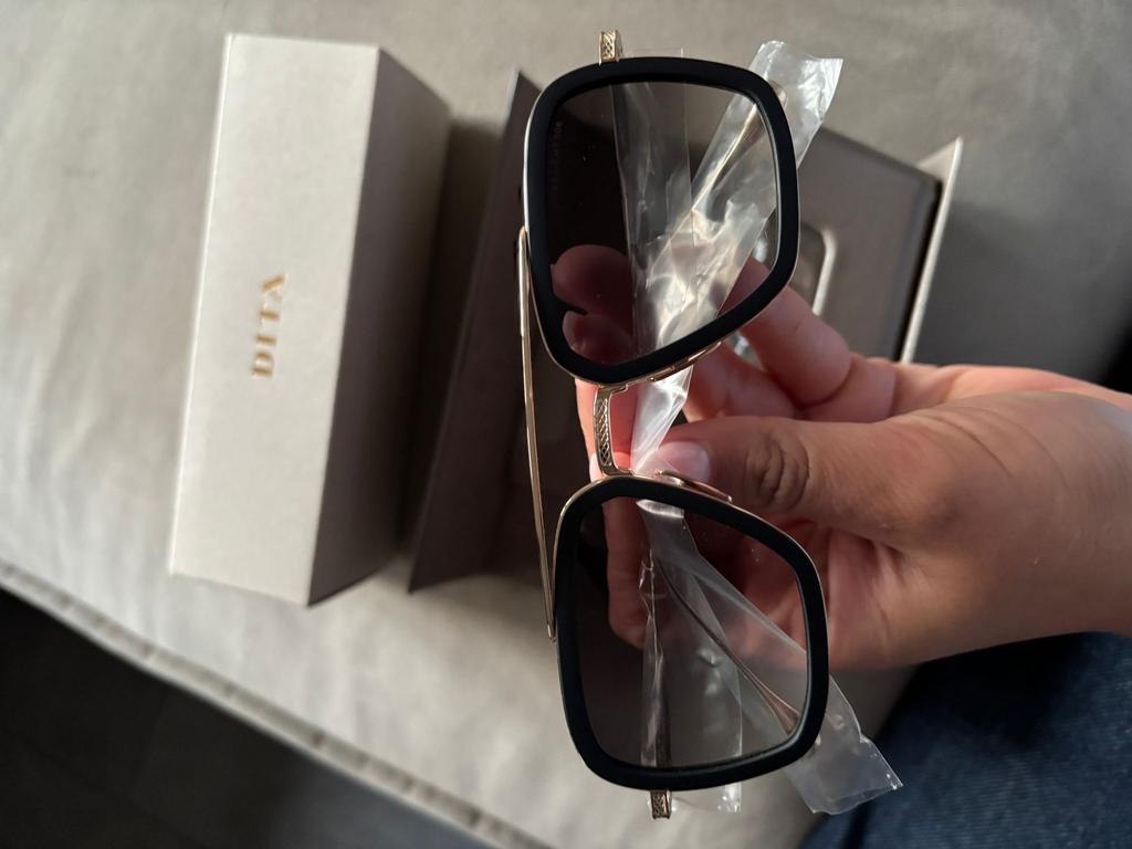 Dita Flight 006 - Black & Gold, Overige merken, Zonnebril, Zwart, Nieuw