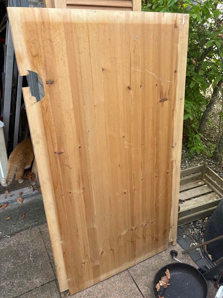 Grenen meubelpaneel 62 x 135 cm dik 25, Doe-het-zelf en Verbouw, Hout en Planken, Ophalen, Gebruikt, 25 tot 50 mm, Grenen