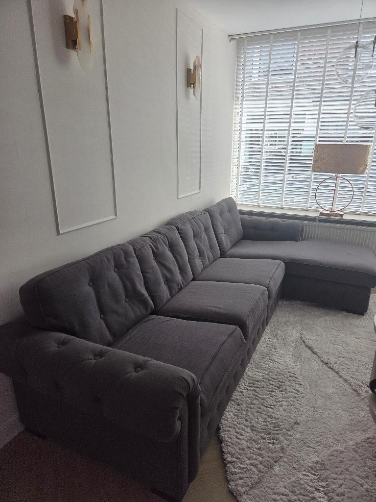 HoekBankstel antraciet grijs, Ophalen, Gebruikt