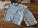 Te koop nieuw lichtblauw heren setje, shirt en short, maat M, Nieuw, Ophalen of Verzenden, Boohooman, Maat 48/50 (M)