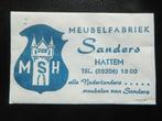 suikerzakje meubelfabriek Sanders Hattem, Verzamelen, Ophalen of Verzenden