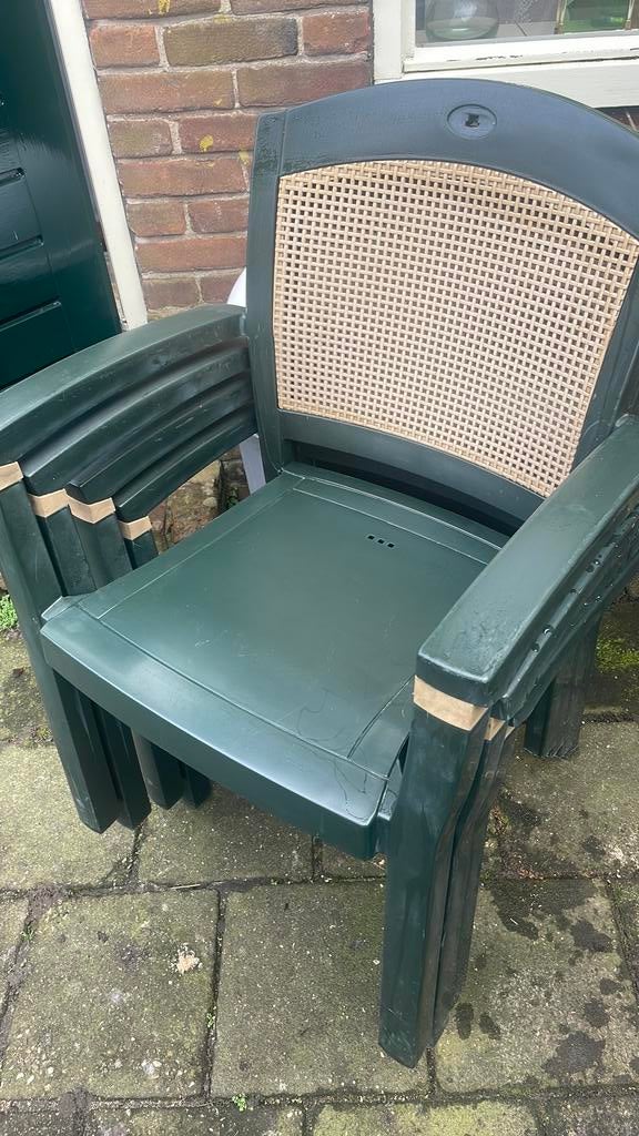 4 hartman stoelen, Tuin en Terras, Tuinstoelen, Ophalen of Verzenden, Gebruikt, Kunststof