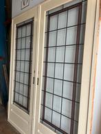Oude ensuite schuifdeuren NIEUW glas in lood prachtig!, Doe-het-zelf en Verbouw, Deuren en Horren, Binnendeur, Ophalen of Verzenden