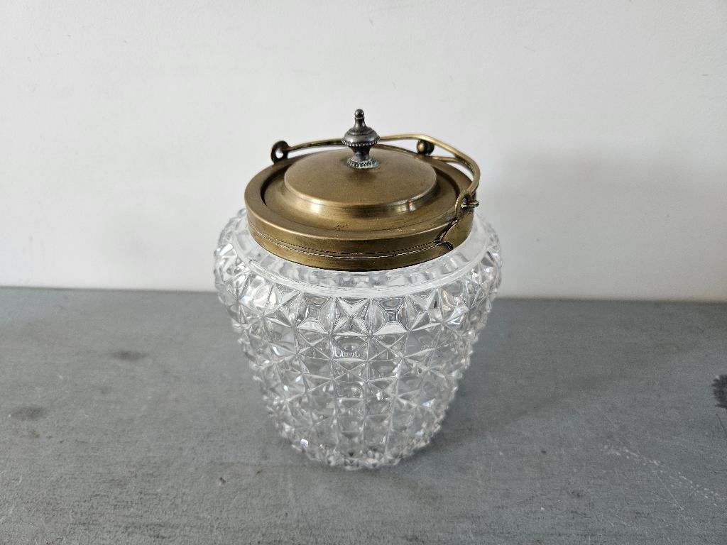 Glazen pot, Ophalen of Verzenden, Zo goed als nieuw, Glas, Pot, Bus of Blik