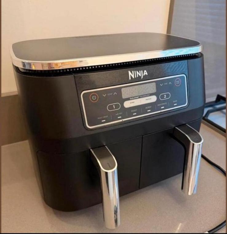 NINJA Dubbele airfryer Nieuwstaat!, Witgoed en Apparatuur, Airfryers, Ophalen of Verzenden, Zo goed als nieuw, Airfryer