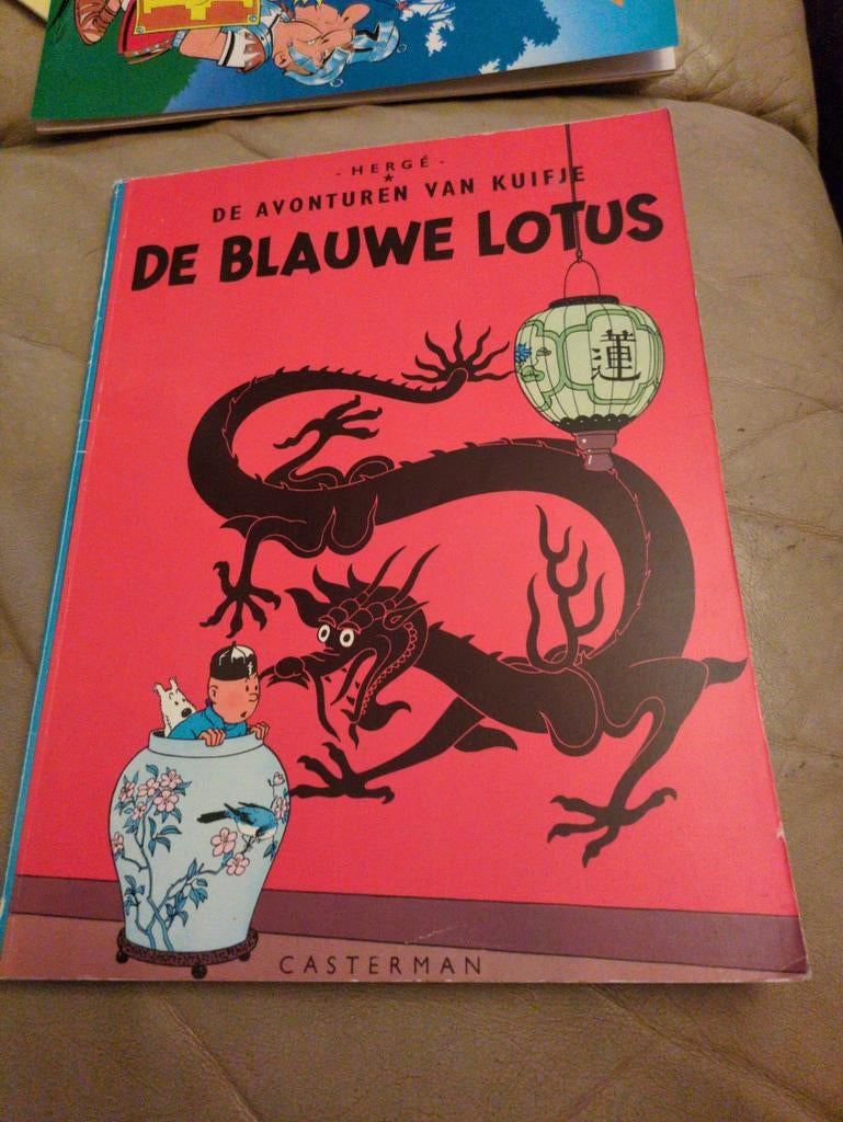 Kuifje: De Blauwe Lotus - Klassiek stripboek, Boeken, Stripboeken, Eén stripboek, Ophalen of Verzenden, Gelezen, Hergé