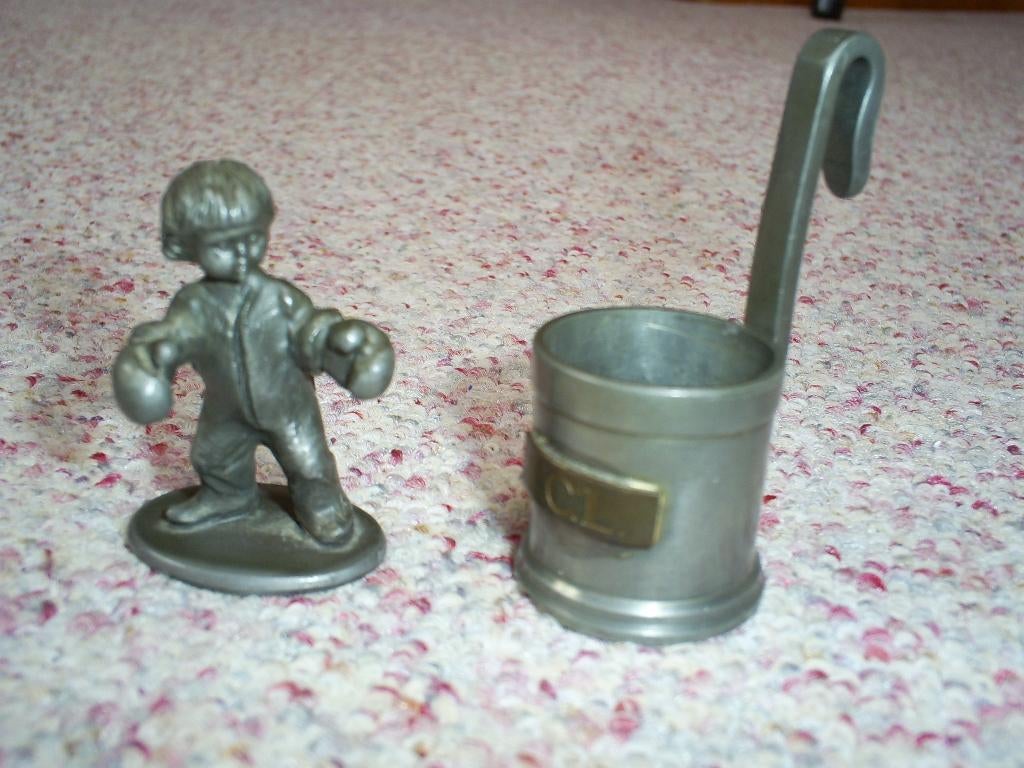 Beeldjes / miniaturen van tin 2 stuks Artil, Verzamelen, Ophalen of Verzenden, Zo goed als nieuw, Overige typen