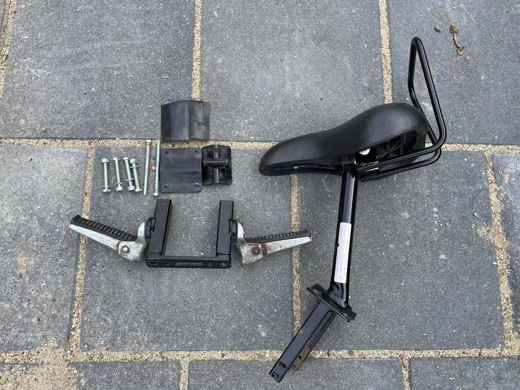 Zadel op stang model 3, Fietsen en Brommers, Fietsaccessoires | Fietsstoeltjes, Ophalen of Verzenden, Zo goed als nieuw, Voorzitje