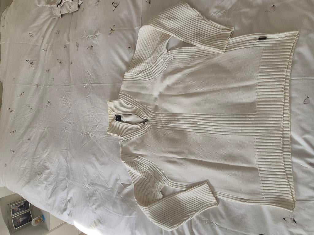 Hugo Boss Witte herentrui met rits, Kleding | Heren, Truien en Vesten, Wit, Maat 56/58 (XL), Ophalen of Verzenden, Hugo Boss