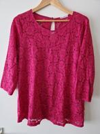 ENCUENTRO CERISE ROZE KANTEN BLOUSE MET 3/4 MOUWEN MAAT XL, Encuentro, Maat 46/48 (XL) of groter, Nieuw, Ophalen of Verzenden