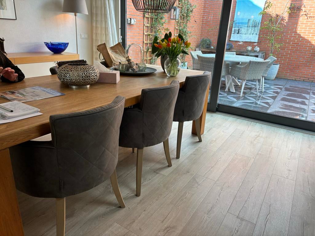 Set van 6 Richmond Interior eetkamerstoelen, Huis en Inrichting, Stoelen, Ophalen, Gebruikt, Vijf, Zes of meer stoelen, Stof