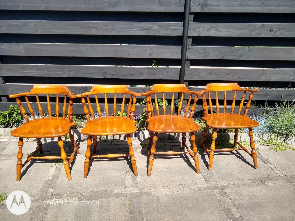 Vintage cafe stoelen, Huis en Inrichting, Stoelen, Ophalen, Bruin