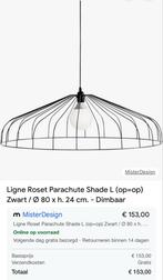 Ligne Roset Parachute lamp L - Zwart metalen draadlamp, Ophalen, Zo goed als nieuw, Metaal, Minder dan 50 cm