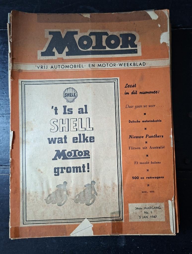tijdschrift Motor 1947, Boeken, Motoren, Ophalen of Verzenden, Gelezen, Diverse auteurs, Algemeen