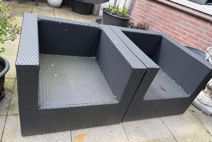 2 Wicker fauteuils, Tuin en Terras, Tuinstoelen, Ophalen, Gebruikt, Wicker