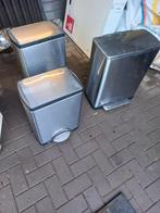 Simplehuman rvs prullenbakken, Huis en Inrichting, Woonaccessoires | Prullenbakken, 40 liter of meer, Ophalen of Verzenden, Rvs