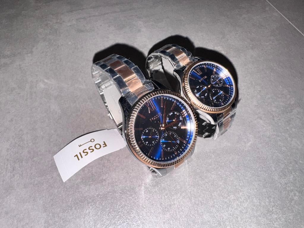 Fossil horloges set voor couple, Sieraden, Tassen en Uiterlijk, Horloges | Dames, Staal, Staal, Fossil, Polshorloge