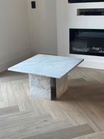 Carrara Marmeren Salontafel – Tijdloos Design, Huis en Inrichting, Overige materialen, 50 tot 100 cm, Travertin japandi vintage marmeren natuursteen