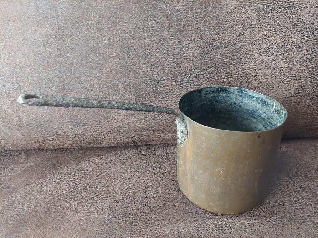 Antieke koperen pan, Antiek en Kunst, Ophalen, Koper