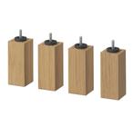 Ikea Burfjord poten voor bed - Eikenpatroon, 12,5cm, Ophalen of Verzenden, Nieuw, Eenpersoons