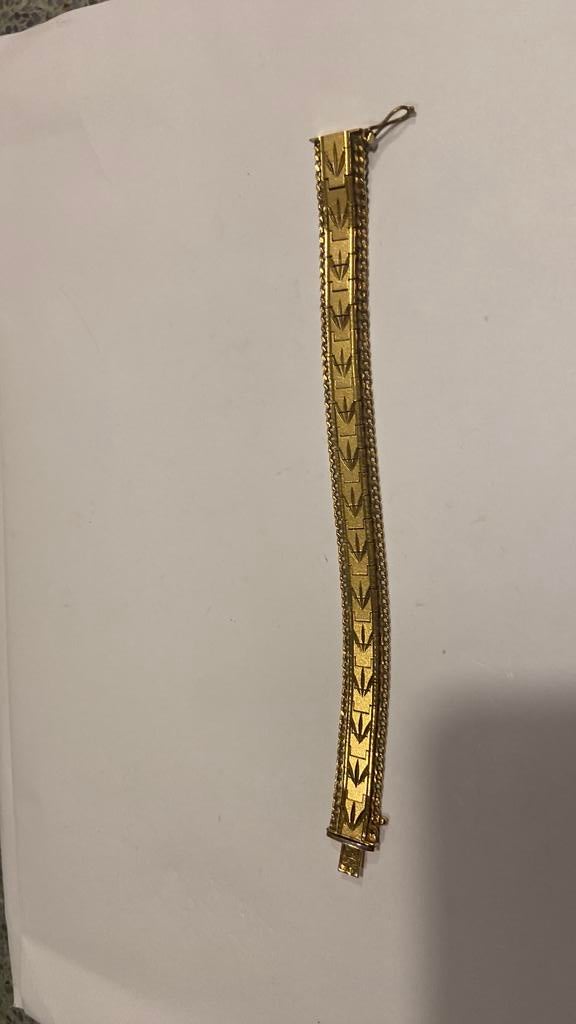 Armband double 18.5 cm gemerkt op de sluiting., Sieraden, Tassen en Uiterlijk, Ophalen of Verzenden, Overige materialen, Armband