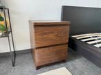 IKEA Malm Nachtkastje - Walnoot Look (Zwart Origineel), Ophalen, Gebruikt, Minder dan 45 cm, Minder dan 55 cm