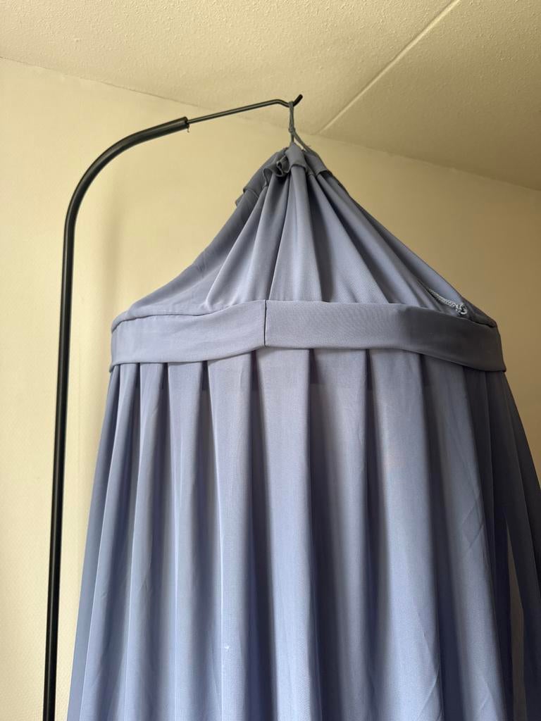 Hemeltje baby blauw standaard piekstok verstelbaar baby, Ophalen, Zo goed als nieuw, Klamboe