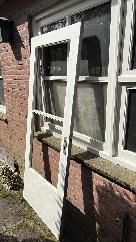 Zware hard houten binnen buiten deur 201,5 x 83 cm, Ophalen, Nieuw, Buitendeur, 200 tot 215 cm