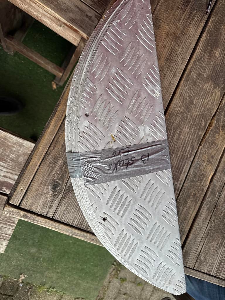 13x Aluminium Traanplaat Trap Trede Bescherming, Ophalen of Verzenden, Gebruikt