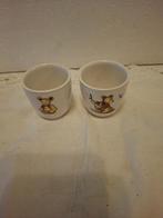 Old Foley Staffordshire England - 2 eierdopjes beren / poes, Antiek en Kunst, Antiek | Servies los, Ophalen of Verzenden