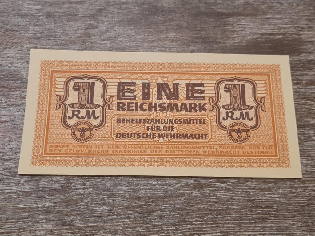 Duits biljet 1 Reichmark Wehrmacht Tweede Wereldoorlog, Verzamelen, Militaria | Tweede Wereldoorlog, Ophalen of Verzenden, Duitsland