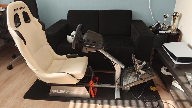 Complete simrace‑set – Playseat + T300 GT + T‑LCM + PSVR2, Spelcomputers en Games, Virtual Reality, Gebruikt, Sony PlayStation