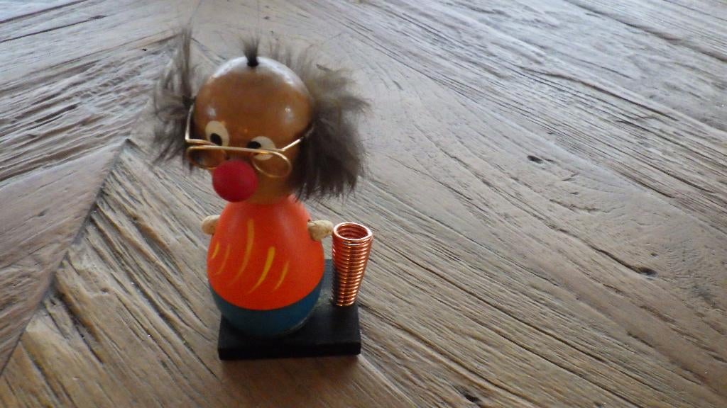 retro pennenhouder in de vorm van popje, Verzamelen, Retro, Ophalen of Verzenden, Huis en Inrichting