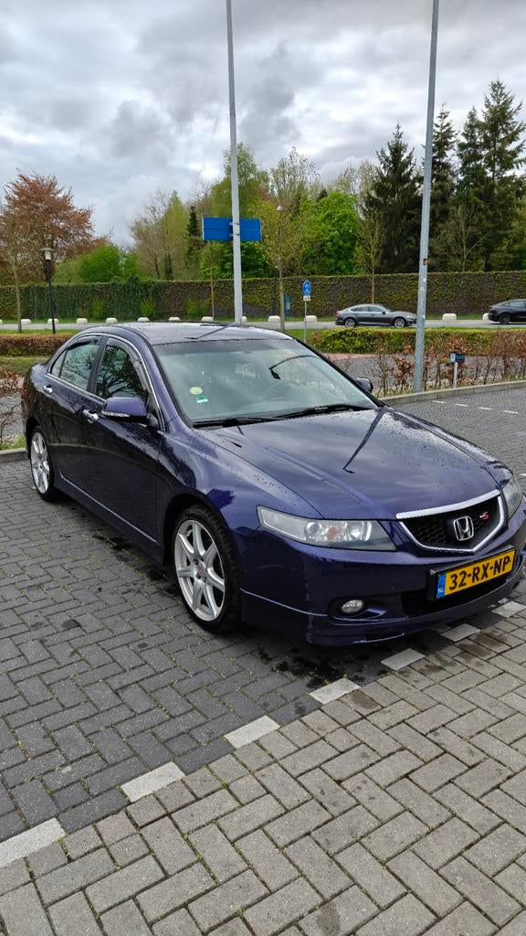 Honda Accord 2.4 I Sedan Type S AUT 2005 Blauw, Auto's, Honda, Blauw, Leder en Stof, 75 €/maand, Sedan