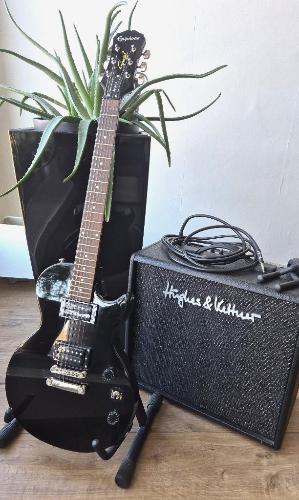 Epiphone Les Paul Special II + H&K Silver Edition amp, Muziek en Instrumenten, Snaarinstrumenten | Gitaren | Elektrisch, Zo goed als nieuw